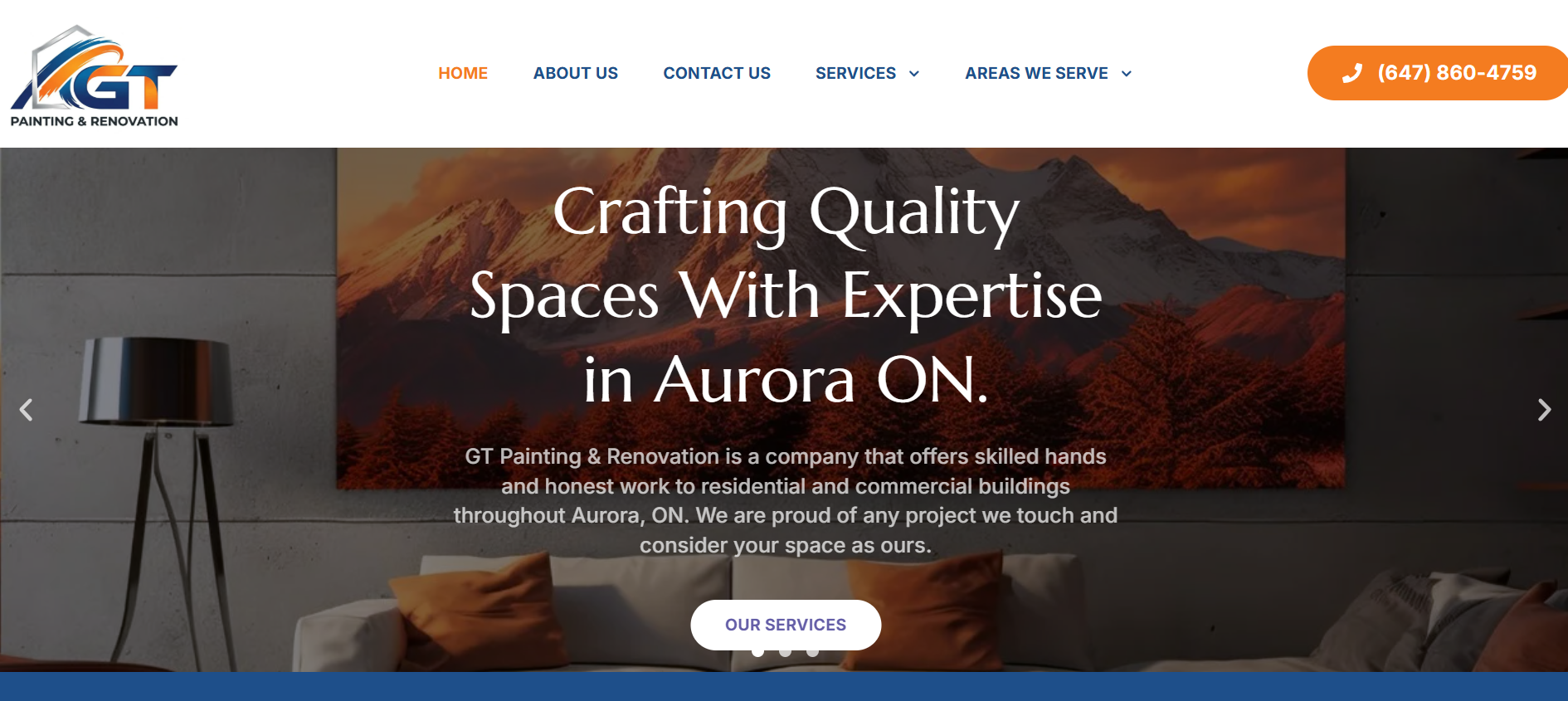 GT Painting & Renovation website screenshot